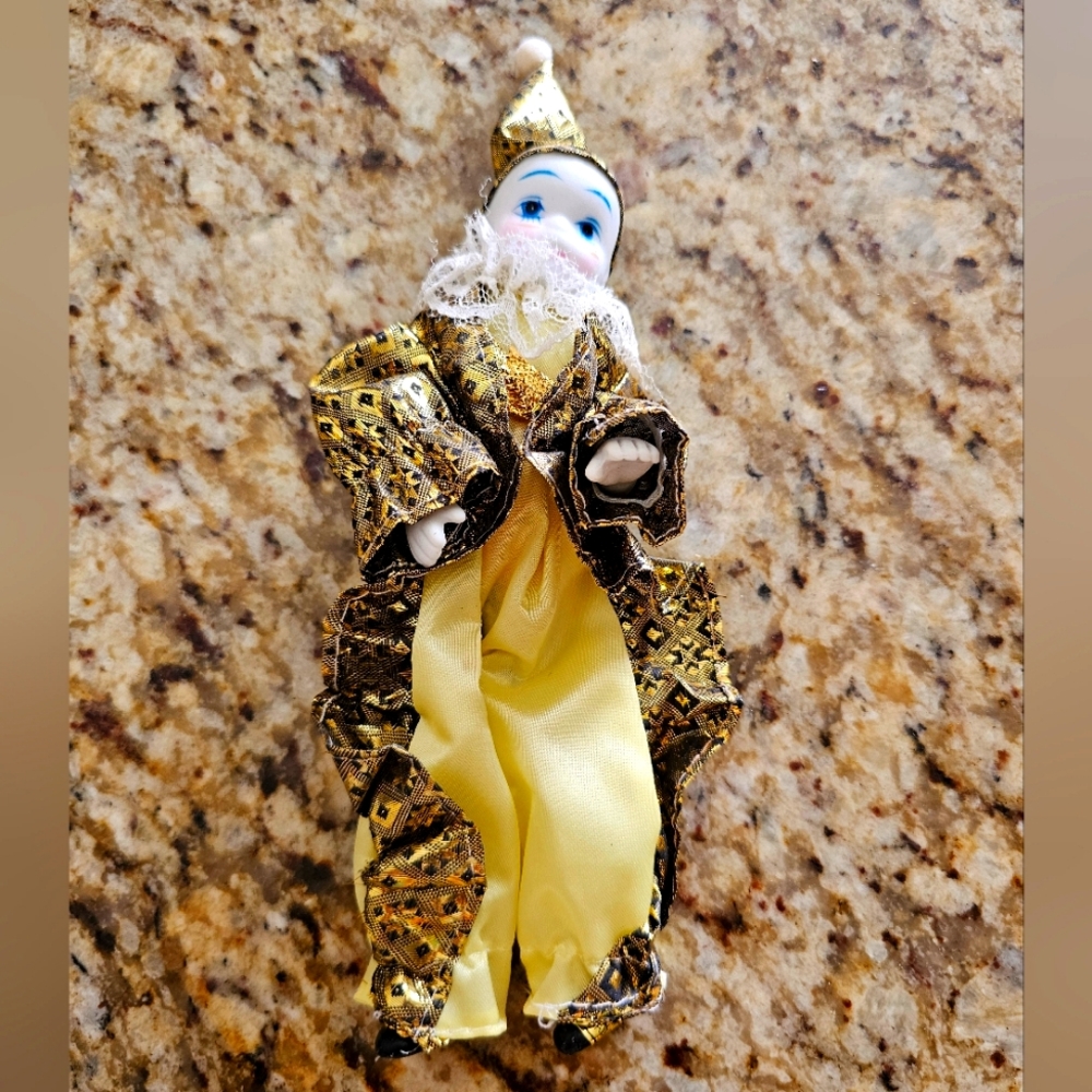 Vintage Porcelain Clown Doll Pierrot